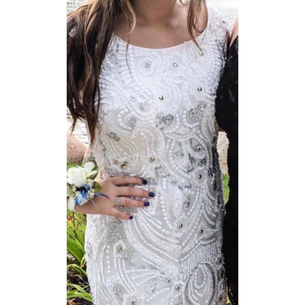 beautiful white homecoming dress